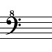 octave bass clef