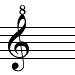 octave treble clef